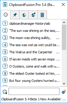 Clipboard Manager History Tab