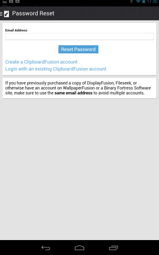 Password Reset